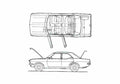 Blueprint Vauxhall Victor FD 2000 Sedan 1967 A4 Photo Print