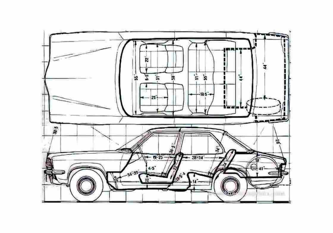 Blueprint Vauxhall Victor FE VX1800 Sedan 1976 A4 Photo Print