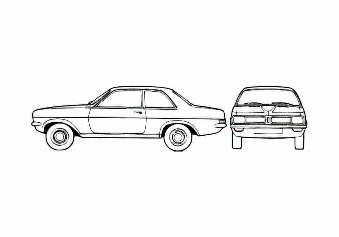 Blueprint Vauxhall Viva Sedan 1979 A4 Photo Print