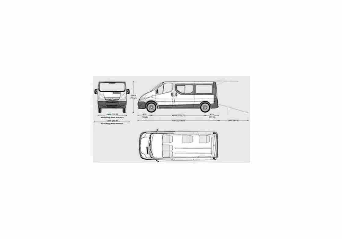 Blueprint Vauxhall Vivaro LWB Std Roof Bus 2009 01 A4 Photo Print
