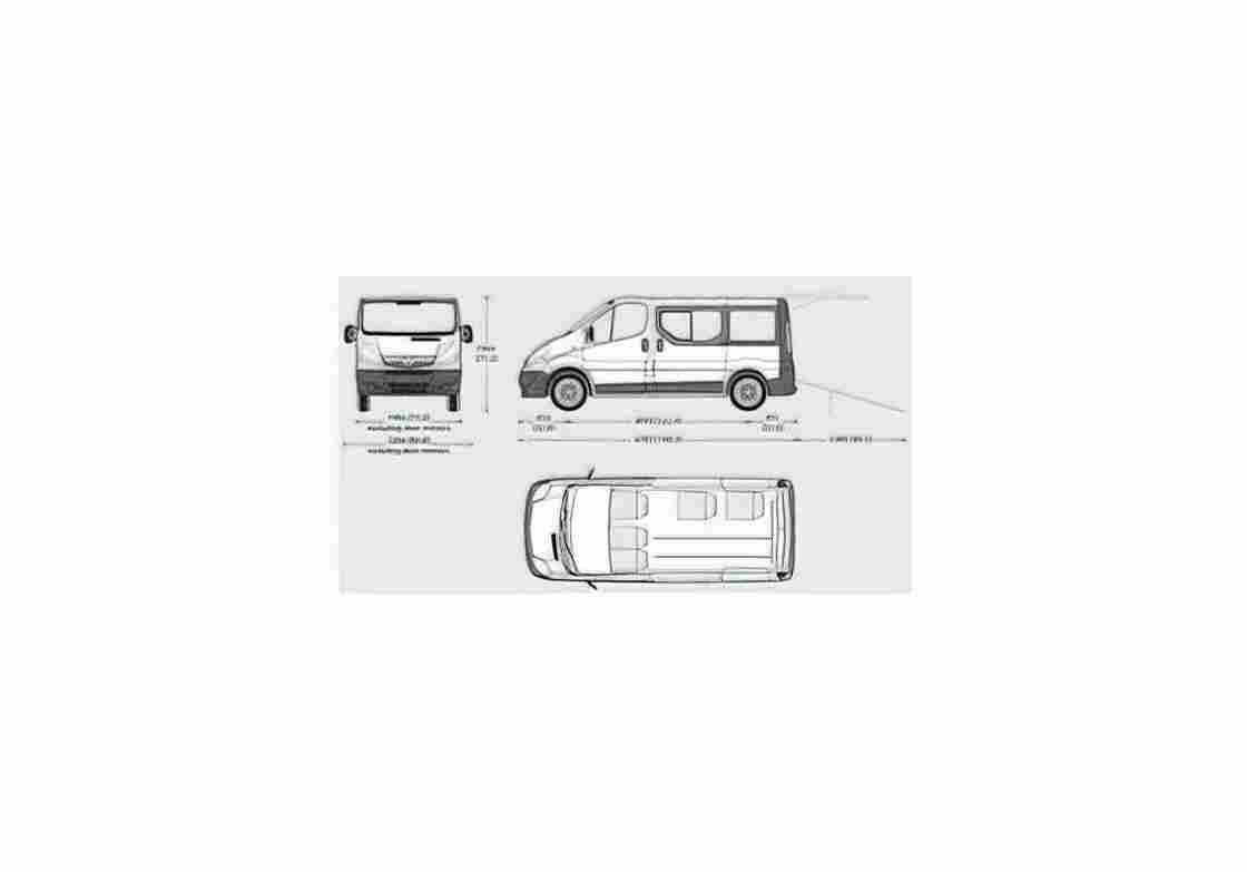 Blueprint Vauxhall Vivaro SWB Std Roof Bus 2009 01 A4 Photo Print