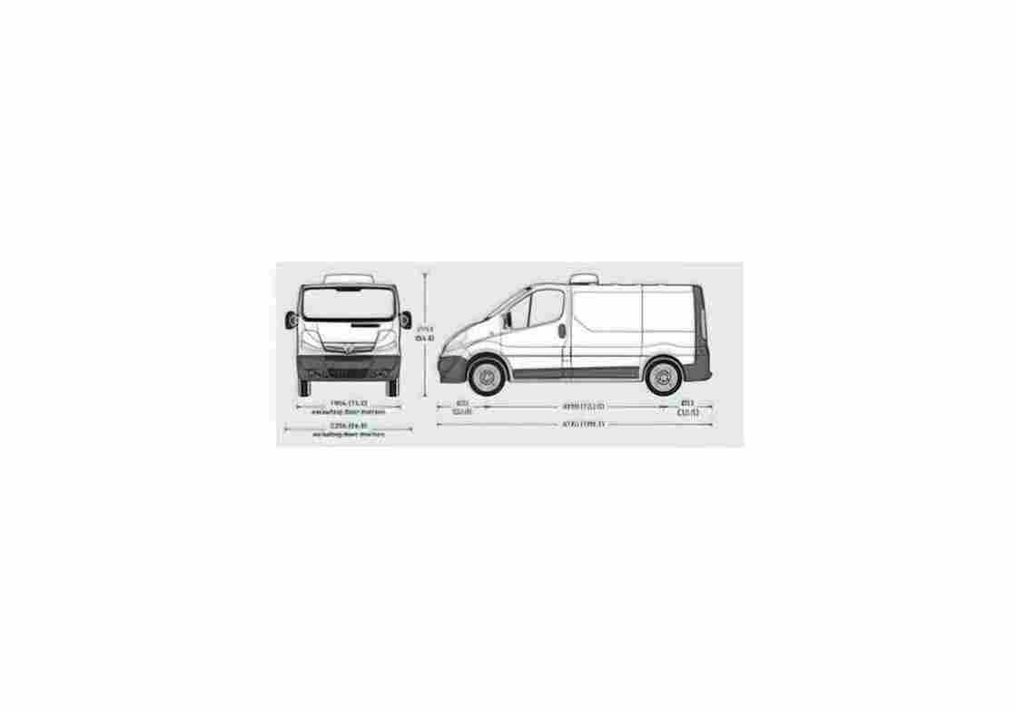 Blueprint Vauxhall Vivaro SWB Std Roof Van 2009 01 A4 Photo Print