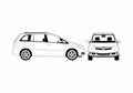 Blueprint Vauxhall Zafira Minivan 2007 A4 Photo Print