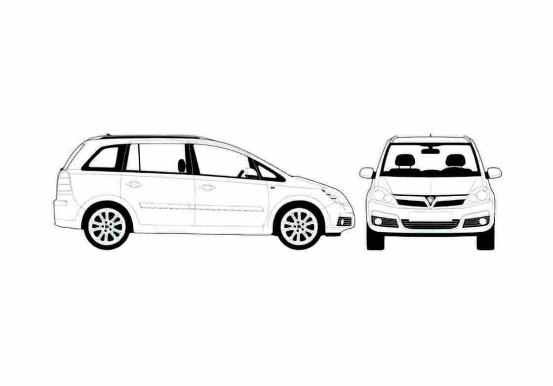 Blueprint Vauxhall Zafira Minivan 2007 A4 Photo Print