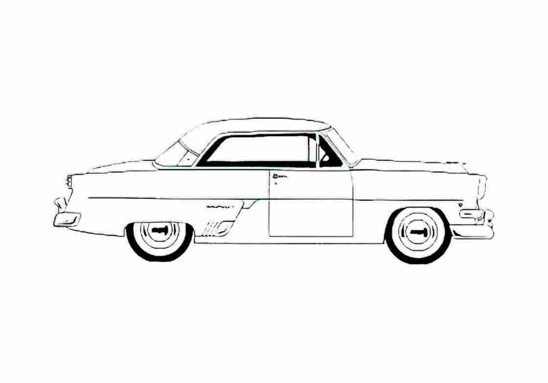 Blueprint Victoria Hardtop Coupe 1954 A4 Photo Print