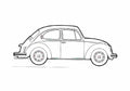Blueprint Volkswagen Beetle 1200 Hatchback 1978 A4 Photo Print
