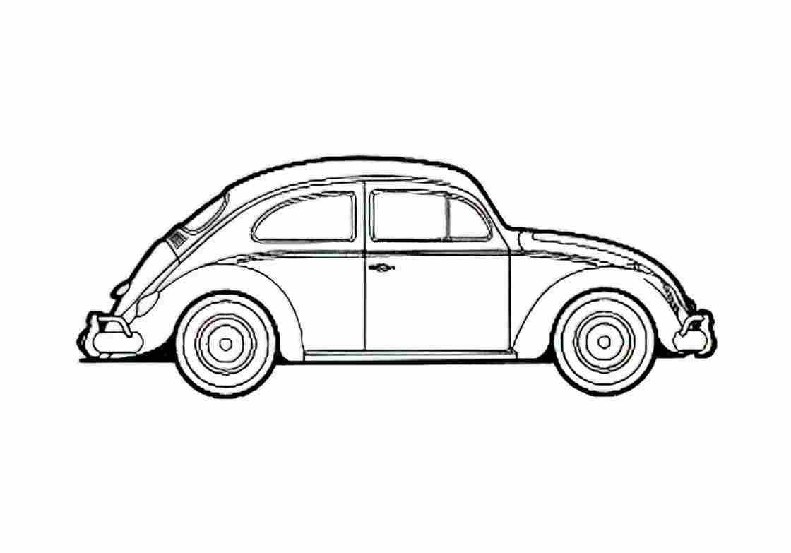 Blueprint Volkswagen Beetle 1300 Coupe 1961 A4 Photo Print