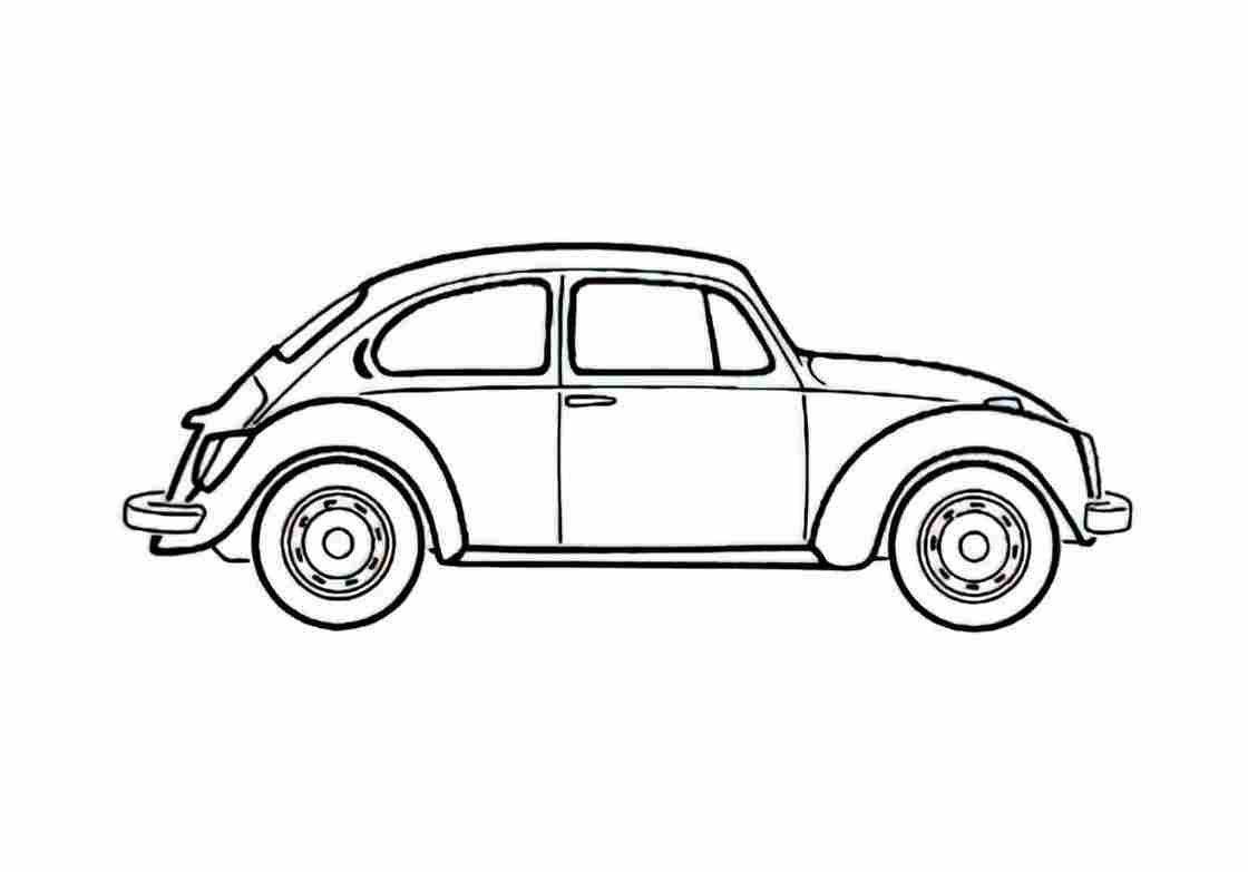 Blueprint Volkswagen Beetle 1302 Sedan 1974 A4 Photo Print