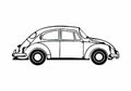 Blueprint Volkswagen Beetle 1303 Coupe 1973 A4 Photo Print