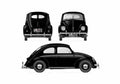 Blueprint Volkswagen Beetle Coupe 1951 A4 Photo Print