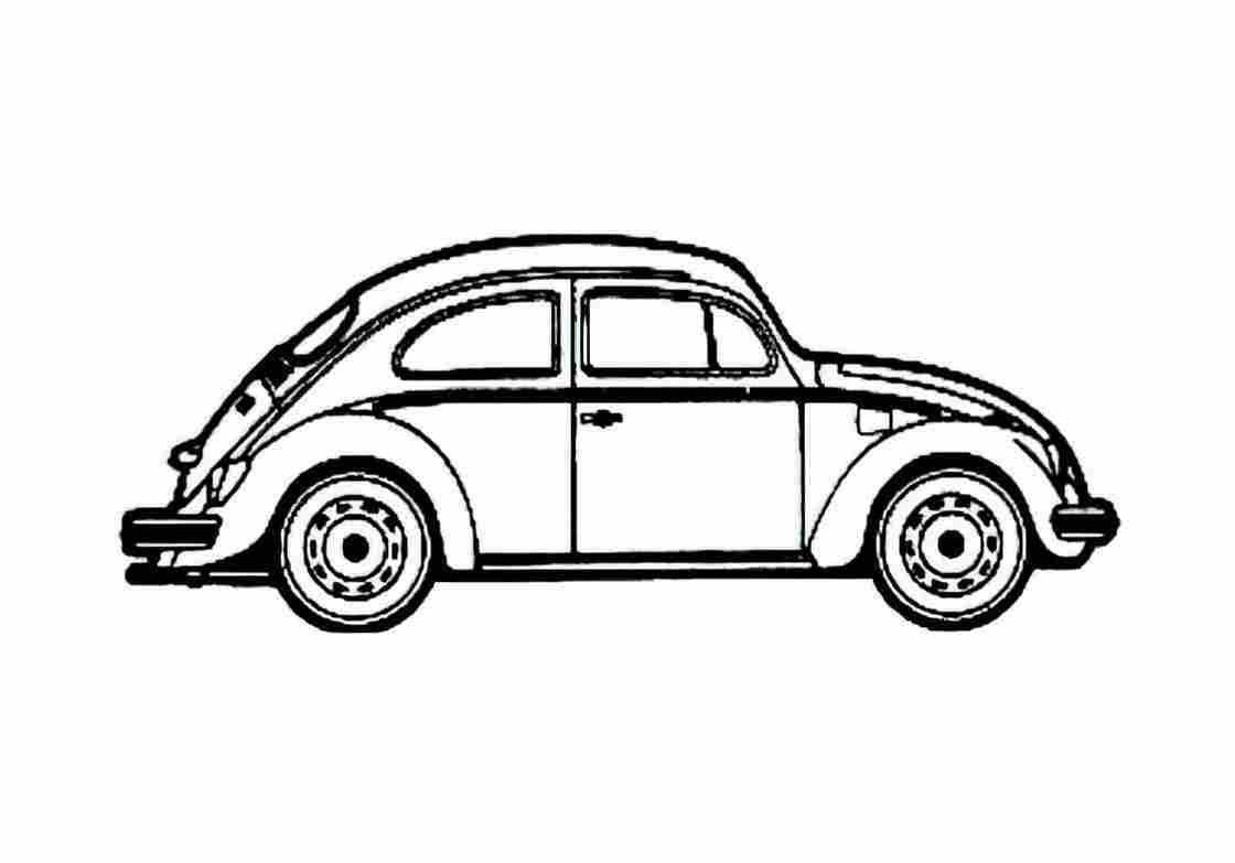 Blueprint Volkswagen Beetle Coupe 1970 A4 Photo Print