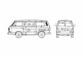 Blueprint Volkswagen Caravelle C Van 2002 A4 Photo Print