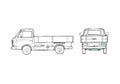 Blueprint Volkswagen Caravelle Pick up 2000 A4 Photo Print