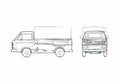 Blueprint Volkswagen Caravelle Pick up 2001 A4 Photo Print
