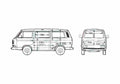 Blueprint Volkswagen Caravelle Syncro Minivan 1989 A4 Photo Print