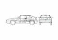 Blueprint Volkswagen Corrado Hatchback 1992 A4 Photo Print