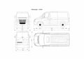 Blueprint Volkswagen Crafter 30 LT3 Van 2006 A4 Photo Print