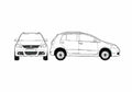 Blueprint Volkswagen CrossGolf Minivan 2008 A4 Photo Print