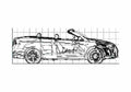 Blueprint Volkswagen Eos 2.0T Cabriolet 2007 A4 Photo Print