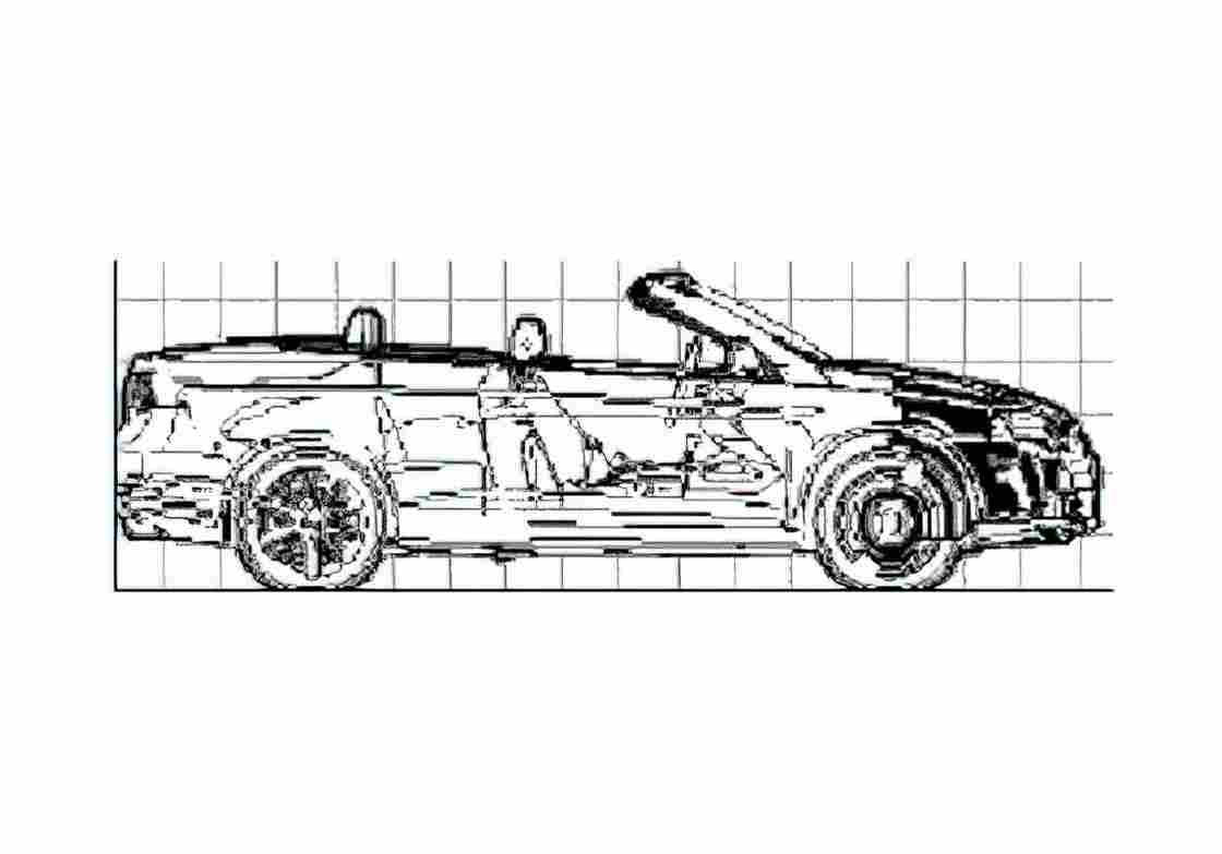 Blueprint Volkswagen Eos 2.0T Cabriolet 2007 A4 Photo Print