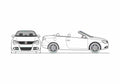 Blueprint Volkswagen Eos Cabriolet 2010 A4 Photo Print