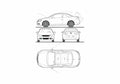 Blueprint Volkswagen Eos Coupe 2009 A4 Photo Print