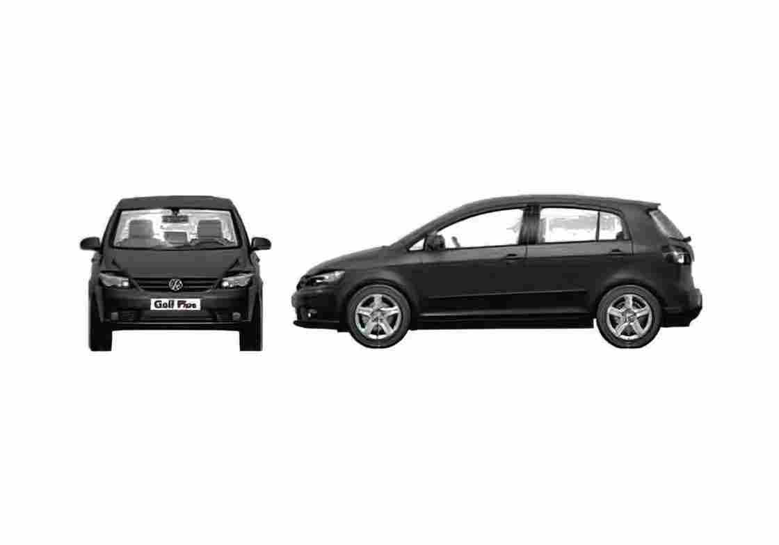Blueprint Volkswagen Golf Plus Hatchback 2006 A4 Photo Print