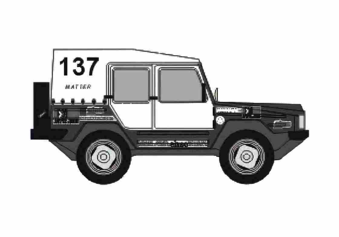 Blueprint Volkswagen Iltis Paris Dakar Rallye SUV 1980 A4 Photo Print