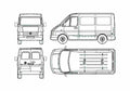 Blueprint Volkswagen It Van 2006 A4 Photo Print