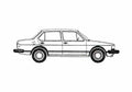 Blueprint Volkswagen Jetta I 17) Sedan 1982 A4 Photo Print