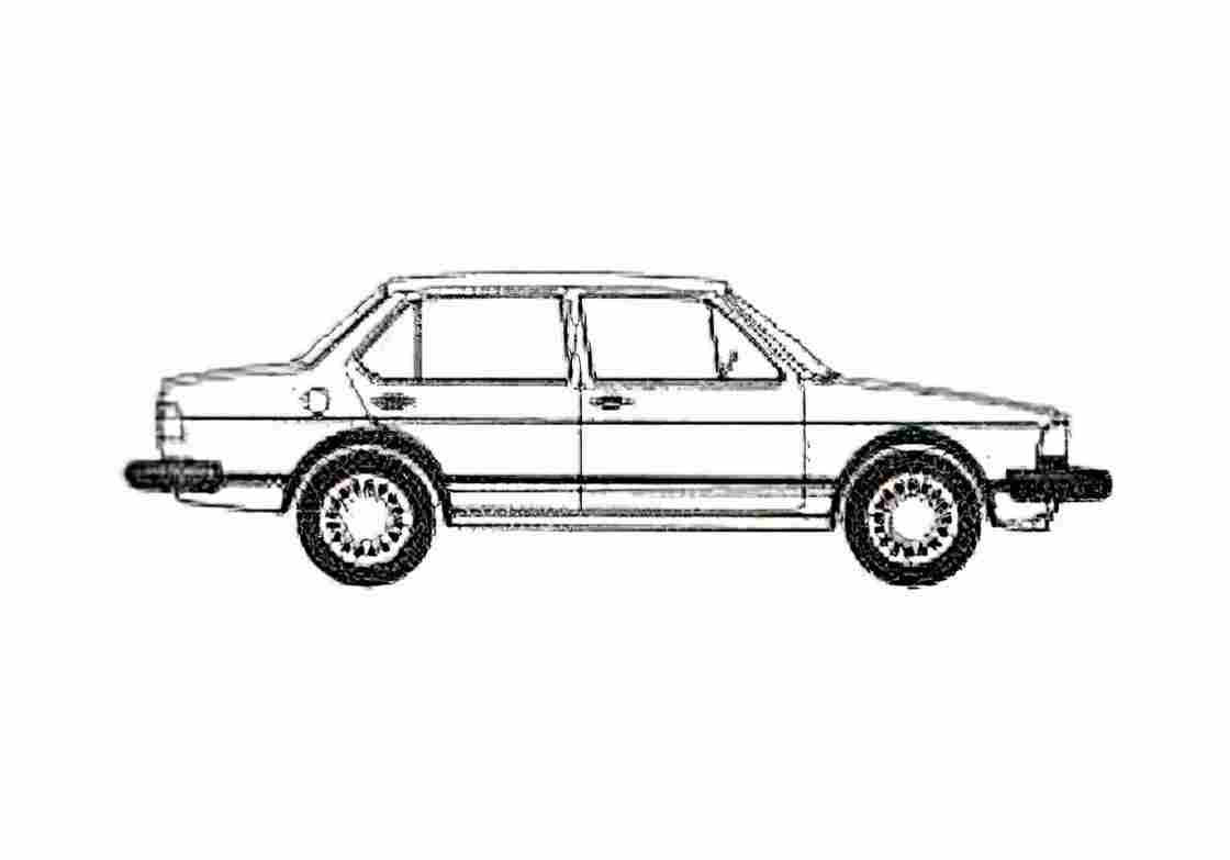 Blueprint Volkswagen Jetta I 17) Sedan 1982 A4 Photo Print