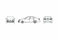 Blueprint Volkswagen Jetta Sedan 2006 A4 Photo Print