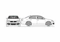 Blueprint Volkswagen Jetta Sedan 2010 A4 Photo Print