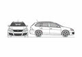 Blueprint Volkswagen Jetta Variant Wagon 2010 A4 Photo Print