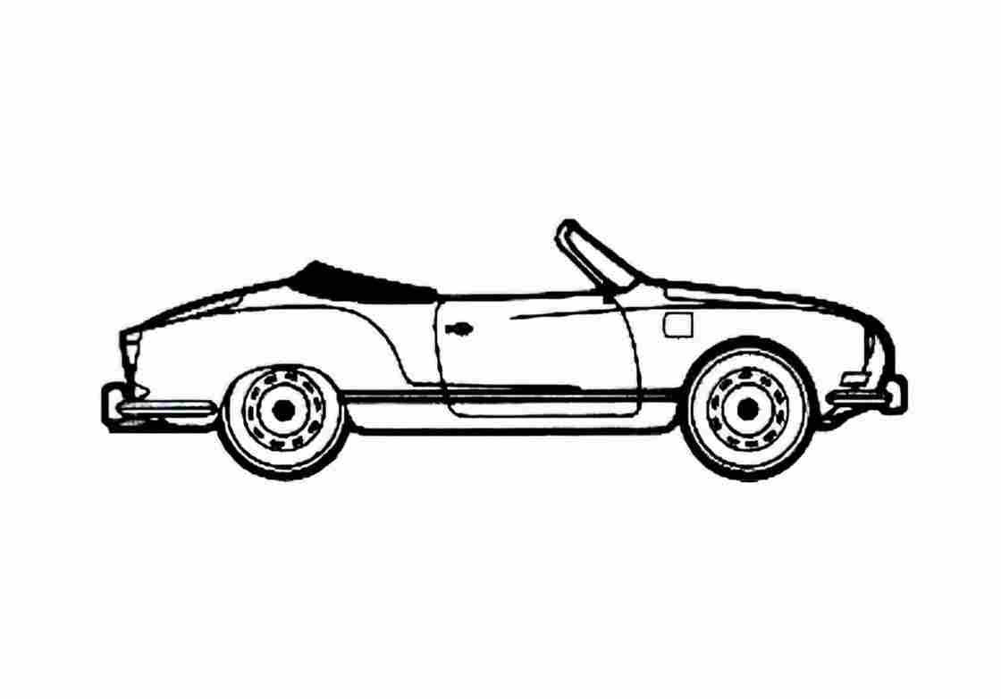 Blueprint Volkswagen Karmann Ghia Cabriolet 1970 A4 Photo Print
