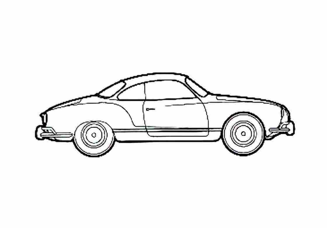 Blueprint Volkswagen Karmann Ghia Coupe 1961 A4 Photo Print
