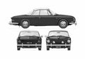 Blueprint Volkswagen Karmann Ghia Type 3 Coupe 1963 A4 Photo Print