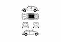 Blueprint Volkswagen Kdf Wagen Type 87 Coupe 1941 A4 Photo Print