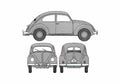Blueprint Volkswagen Kdfwagen Sedan 1944 A4 Photo Print