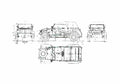 Blueprint Volkswagen Kubelwagen Sedan 1944 A4 Photo Print