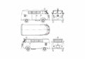 Blueprint Volkswagen Microbus Bus 1963 A4 Photo Print