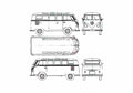 Blueprint Volkswagen Microbus Minivan 1960 A4 Photo Print