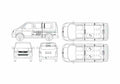 Blueprint Volkswagen Multivan Van 2006 A4 Photo Print