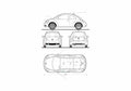 Blueprint Volkswagen New Beetle Hatchback 2009 A4 Photo Print