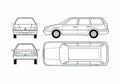 Blueprint Volkswagen Passat B4 Variant Wagon 1993 A4 Photo Print