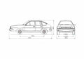Blueprint Volkswagen Passat II B2) Hatchback 1980 A4 Photo Print