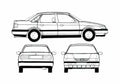Blueprint Volkswagen Passat IV B4) CL Sedan 1995 A4 Photo Print