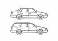 Blueprint Volkswagen Passat MK III Sedan 2006 A4 Photo Print