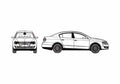 Blueprint Volkswagen Passat MKV Sedan 2005 A4 Photo Print