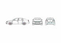 Blueprint Volkswagen Passat MKV Sedan 2006 A4 Photo Print